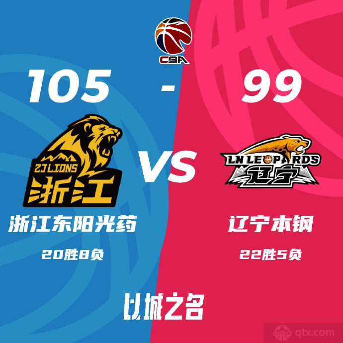 广厦男篮105-99辽宁男篮