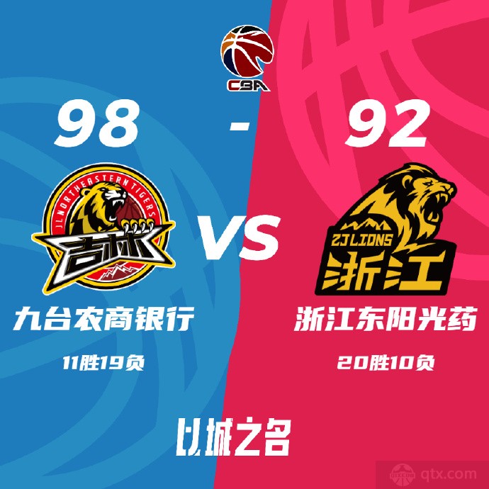 吉林男篮98-92广厦男篮
