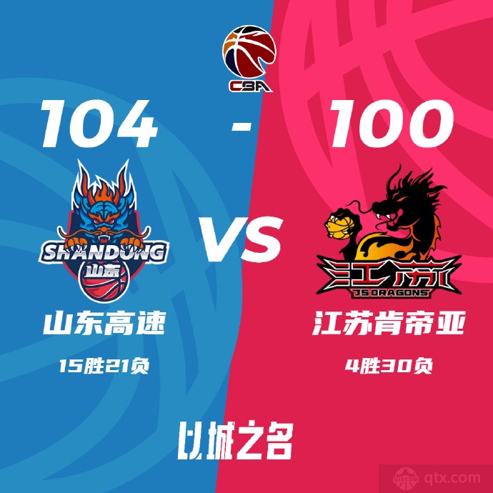 山东男篮104-100江苏男篮
