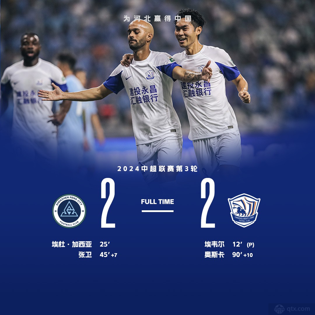 沧州雄狮2-2深圳新鹏城