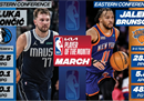 NBA官宣月最佳奖项 东契奇布伦森当选