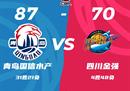 CBA常规赛战报青岛男篮87-70四川男篮 纪卓13 13杨瀚森仅2分