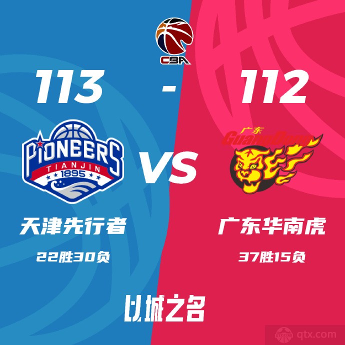 天津男篮113-112广东男篮