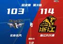 CBA总决赛G3广厦男篮114-103北京男篮 系列赛大比分2-1领先